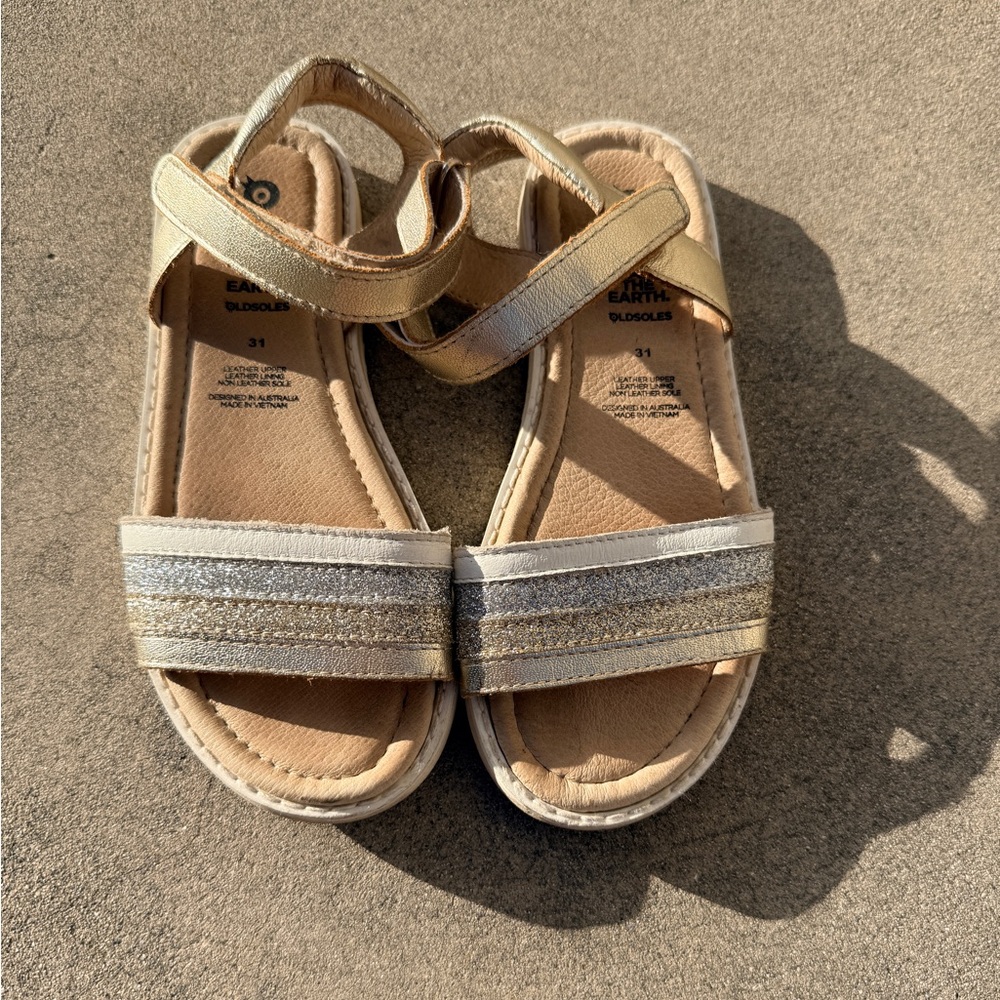 Old Soles Girl's Metallic Glitter Sandals - Size 31 (US 13.5)